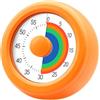METINFUS Timer visivo per bambini, conto alla rovescia di 60 minuti, timer visivo arcobaleno, strumento di gestione del tempo per promuovere l'ADHD e l'autismo e l'inizio della scuola materna