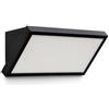 maolo Applique LED da Esterno 24W IP65 CCT 3000K 4200K 6400K | Lampada da Parete Moderna Rettangolare | Luce Selezionabile Calda Naturale Fredda | Alluminio e PC | Interni Esterni Balcone Ingresso (Nero)