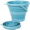 IYEREER 2 Pz 3 Litri Secchio Pieghevole, Catino Pieghevole, Bacinella Bucato Pieghevoles, Secchi da Spiaggia Portatili Salvaspazio per pesca, sabbiere, campeggio e altri usi (blu)