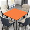 Surwin Tovaglia Antimacchia con Bordo Elastico, Tovaglia Impermeabile, Copri Tavolo, Copritavolo Quadrata per Salotto Pranzo Cucina Giardino Compleanno, Tinta Unita (Arancione 01,150cm)