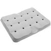 KMINA Cuscino Doccia per Seduta (35x27x3 cm), Cuscino Sedia Doccia Impermeabile, Schiuma Antiscivolo, Grigio - Prodotto in Europa