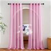 SUNLIMEI Tende per Interni 60 x 170 cm Moderne con Occhielli Voile Tenda Finestra Interno Salotto Eleganti Belle, Decorazioni per La Casa per Soggiorno Camera Cameretta, Rosa