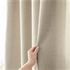 YEVDA Top - Tenda da doccia in tessuto di lino, 240 x 200 cm, impermeabile, antimuffa, per bagno, caffè chiaro, 180 x 200 cm