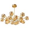 MORATER Gypsophila Sputnik Lampadario, moderno lampadario a sospensione regolabile metà secolo lampada da soffitto dorato per cucina sala da pranzo (15 teste)