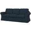 Soferia Fodera di ricambio compatibile per EKTORP PIXBO divano letto a 3 posti, tessuto Majestic Velvet Navy, blu