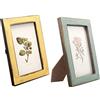 Wuuooei Cornici da Parete e da Tavolo, 2 Pcs Cornice per Foto in Legno, Portafoto Shabby Chic 6x4, Cornice Foto con Staffa, Portafoto in Legno Vintage per Decorazione da Tavolo per Ufficio e Caffetteria