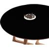 CIEEIN CIEHT Tovaglia rotonda in PU Stuoia da tavolo spessa Impermeabile Facile da pulire Nero Diametro 40 cm