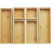 ORGA-BOX BAMBUS scatola portaoggetti Set di 6 pezzi oliato, 3 misure