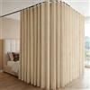 Yearninglife Tenda divisoria divisoria con guida da soffitto regolabile 3 m, montaggio a soffitto su binari, divisorio opaco, protezione per la privacy, soggiorno (beige, altezza 250 x larghezza 270 cm)