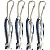Holy Land Market Tzitzits - Set di quattro nappe messianiche con ganci per appenderle, colore: bianco con filo blu, blu reale