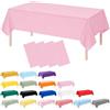 RONGZUBAT 4 Pezzi Tovaglie Monouso in Plastica Rosa, 137 x 274 cm, Tovaglia PEVA Rettangolare Impermeabile Lavabile per Compleanno Baby Shower