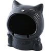 SUREK Elegante Creativo Gatto in Ceramica Grande posacenere Anti-Cenere Volante Simpatico posacenere per sigari per Interni ed Esterni 11 x 13 cm/ 4,3 x 5,1 in Nero Facile da Usare