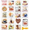 GLOBLELAND 18 fogli di carta da strofinare su trasferimento per torte e caffè 3.9x3.6 Pollici adesivi colorati per decorare vasi di pane e per la casa per mobili vasi decorazioni artigianali