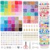 Qikuver Kit per la creazione di braccialetti e collane, 10000 Pezzi 72 Colori Perline per Gioielli fai da te Braccialetto Colorato, perline di argilla, gioielli dell'amicizia, giocattoli per ragazze