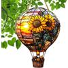 Generic Pezzi di tavoli a mongolfiera, gioielli colorati mongolfiera, luce solare decorativa resistente alle intemperie per giardino terrazza all'aperto