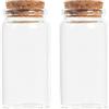 Magic Season Bottiglie Decorative in Vetro Rotonde con Tappi di Sughero (2 Pezzi / 100 ml)