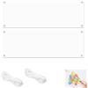 WYRGQIQN 2 Set Striscione Bianco 200x100cm Banner Vuoto Personalizzabile in Poliestere con Corde per Decorazioni Eventi Fai da Te Compleanni Matrimoni Insegne Pubblicitarie da Dipingere