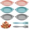 Jinsion 6X Silicone Stampo per Torta Tondo, 10 cm Stampi Uova Friggitrice Ad Aria
