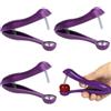YIPFEN Set da 3 Snocciolatori per Ciliegie in Acciaio Inox - Denocciolatore Manuale a Pressione per Ciliegie, Olive e Datteri, Togli Nocciolo Compatto, Viola