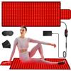 xingruyu Tappetino a luce rossa per il corpo, 420 LED a luce infrarossa con doppia lunghezza d'onda 660 nm e 850 nm, per la zona della spalla e dell'addome, pelle di alta qualità, 9 timer e 5