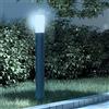 Partenopea® Lampione a led lampioncino con attacco per Lampadine E27 illuminazione da esterno palo da giardino per sentieri moderno (Nero 1 Metro, Luce Fredda 6500K)