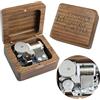 Sinzyo, Carillon musicale con meccanismo e motivo de Il castello errante di Howl, scatola in legno rosso vintage intagliato, con meccanismo musicale, regalo per Natale