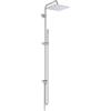 Ideal Standard Ceratwist T25 M Colonna doccia, Soffione doccia a pioggia a risparmio idrico, da abbinare a rubinetteria da superficie o a gomito di collegamento a parete - Cromo (177x496x1119 mm)
