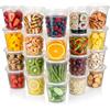 Romon 24oz Contenitori Ermetici per Alimenti, 24Pcs Contenitore in Plastica, senza BPA, Riutilizzabili Vaschette con Coperchio, Cibo Conservazione con Microonde Frigorifero, Facile da Riporre