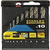 STANLEY STA56043-QZ - Set di punte per trapano in metallo, colore: Argento