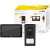 Vimar K42965 Kit videocitofonico da parete, videocitofono touch vivavoce Wi-Fi a colori LCD 7, targa audiovideo 1 pulsante, 1 alimentatore 24 Vdc 1 A spine intercambiabili EU/UK/US/AU, staffe, nero