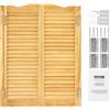 VEVOR Porte Basculanti per Bar 907 x 1060 mm Porte Interne per Saloni con Parte Superiore Arcuata, Doppia Azione in Legno di Pino, con Cerniere e Ferramenta, per Ingresso Cucina Bar Pub, Colore Tronco