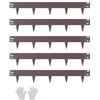 VEVOR Bordatura in Acciaio Metallo Antiruggine per Giardino, Bordatura Pieghevole per Prato Resistente, Facile da Installare, Divisorio Aiuole Cortile, Marrone 5 Pezzi 990 x 156 x 1,5 mm
