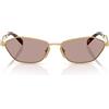 Prada Occhiali da Sole PRD50S 5AK20I Oro Pallido/Viola Chiaro Marrone Donna 57/16/140