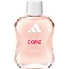 adidas Core Eau de Toilette, 100ml (Confezione da 1), Note di Pesca, Rosa e Legno di Sandalo, Profumo femminile, A lunga durata, Fragranza ispirata allo sport.