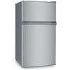 INFINITON ELECTRONICS Infiniton Frigorifero a due porte FG-85D8, 85 cm, 85 l, E, bianco, maniglia integrata, luce LED (Inox | FG-85D8XEG)