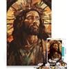 JIANGENNF Puzzle per adulti da 1000 pezzi con immagine di Gesù Cristo in nero, giocattolo educativo, taglio di precisione, per rafforzare l'amore tra le coppie 38x26cm