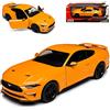 Motormax Ford Mustang VI Coupe Orange Modello dal 2014 Versione Facelift 2017 1/24 Modello Auto