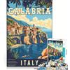 JIANGENNF Puzzle da 1000 pezzi con la Calabria in Italia, gioco rilassante, interazione genitore-figlio, regalo per amici e familiari 38x26cm