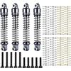 Runup Ammortizzatore RC da 28 mm per 1/30 Axial SCX30 Wrangler Bronco Ammortizzatore in metallo riempito ad olio, kit di sospensioni con molle e viti RC per veicoli a bruco (RC, titanio)