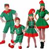 Generico Set Abbigliamento Elfo Innovativo Festa Natale Famiglia Vestiti Coordinati Ragazza Ragazzo Cosplay Completo Calze Eleganti Natale