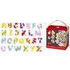 Janod - Valigetta 52 Lettere Magnetiche Splash (Legno), Accessorio per Lavagna per Bambini, per Imparare A Leggere e A Scrivere - da 3 Anni in su, J09612