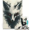 JIANGENNF Puzzle da 1000 pezzi per ragazzi con dipinto di una volpe Kitsune nera, giochi divertenti, attività divertenti da fare a casa, gioco dal design accattivante 38x26cm