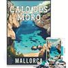 JIANGENNF Puzzle da 1000 pezzi per adulti Calo Des Moro a Maiorca, giocattolo fai-da-te, gara di velocità manuale, con pezzi di forma casuale completamente ad incastro 50x75cm