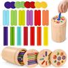 DESPOINA Giocattolo Montessori 3 in 1 a partire da 1 anno, giocattolo a partire dai 2 anni, giocattolo in legno, gioco di abilità motorie, gioco sensoriale per bambini da 1, 2, 3 anni
