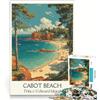 JIANGENNF Puzzle da 1000 pezzi per adulti, Cabot Beach, gioco per famiglie, interazione genitore-figlio, compleanno e Natale 50x75cm