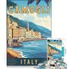 JIANGENNF Puzzle per adulti 1000 Camogli in Italia, gioco rompicapo, divertente antistress, regalo stimolante 38x26cm