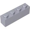 XYEIUGO 3010 Mattoni Base Mattoni 1x4 50 Pezzi GDS-534 compatibile con Lego Mattoncini da Costruzione Colore:Argent mat 315