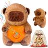 Felicify Capybara Che Respira, 25cm Capybara Pupazzo Che Respira con Luci Musicali e Respirazione Ritmic, Peluche Capibara Calmante, Giocattoli Antistress per Neonato e Bambini