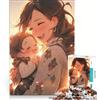 JIANGENNF Puzzle per ragazzi da 1000 pezzi madre e figlio giochi rilassanti attività divertenti da fare in casa gioco dal design accattivante 38x26cm