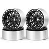 ZHRCFUN 4 cerchioni CNC 1,0 Beadlock per 1/24 RC Crawler Axial SCX24 Gladiator Deadbolt Bronco C10 JLU Upgrade Accessori (Nero)